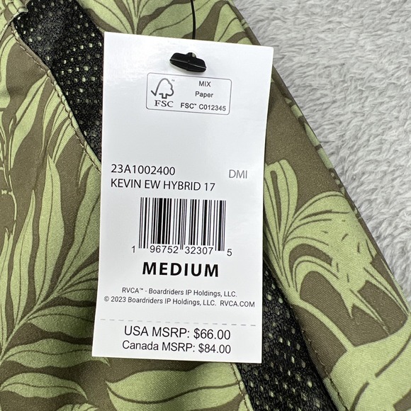 RVCA Kevin EW Hybrid 17" Shorts Men's Medium 32-34 Sportswear‎ Gym Run Work-Out - Picture 9 of 12